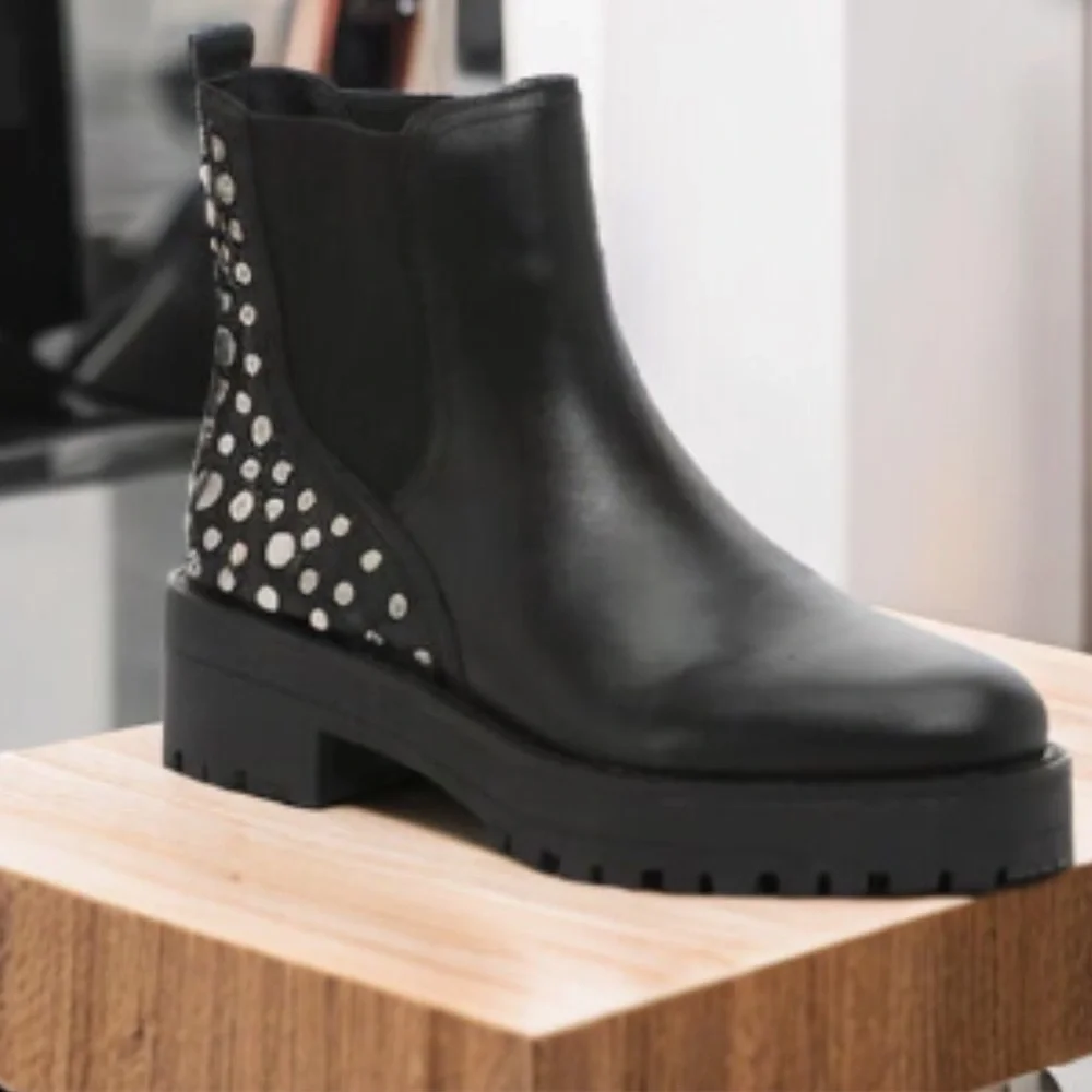 Sam Edelman Jayln Platform Studded Lug Sole Chelsea Boot